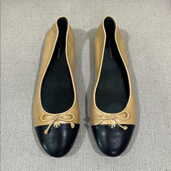 NEW Tory Burch Cap Toe Ballet Flats Size 8 - Picture 2 of 8